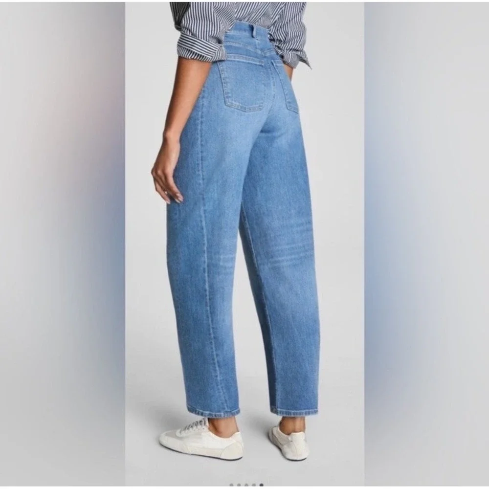 Spanx Spanxshape Authentic 360 Barrel Leg Jeans Women's XL R Medium Wash 21528R - Picture 2 of 11